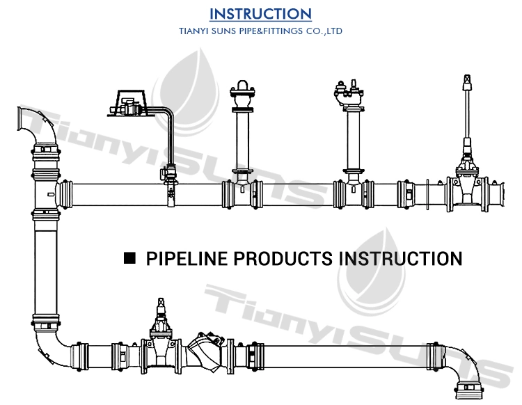 BS En545 Black Epoxy Coating Ductile Iron Flanged Pipe Fittings-All Flanged Tee