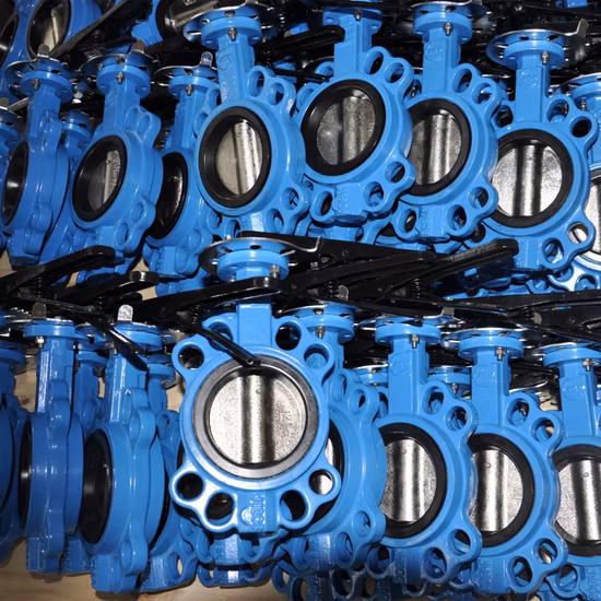 Válvula de mariposa manual industrial de oblea de acero inoxidable DN50 PN16 Di OEM de fábrica